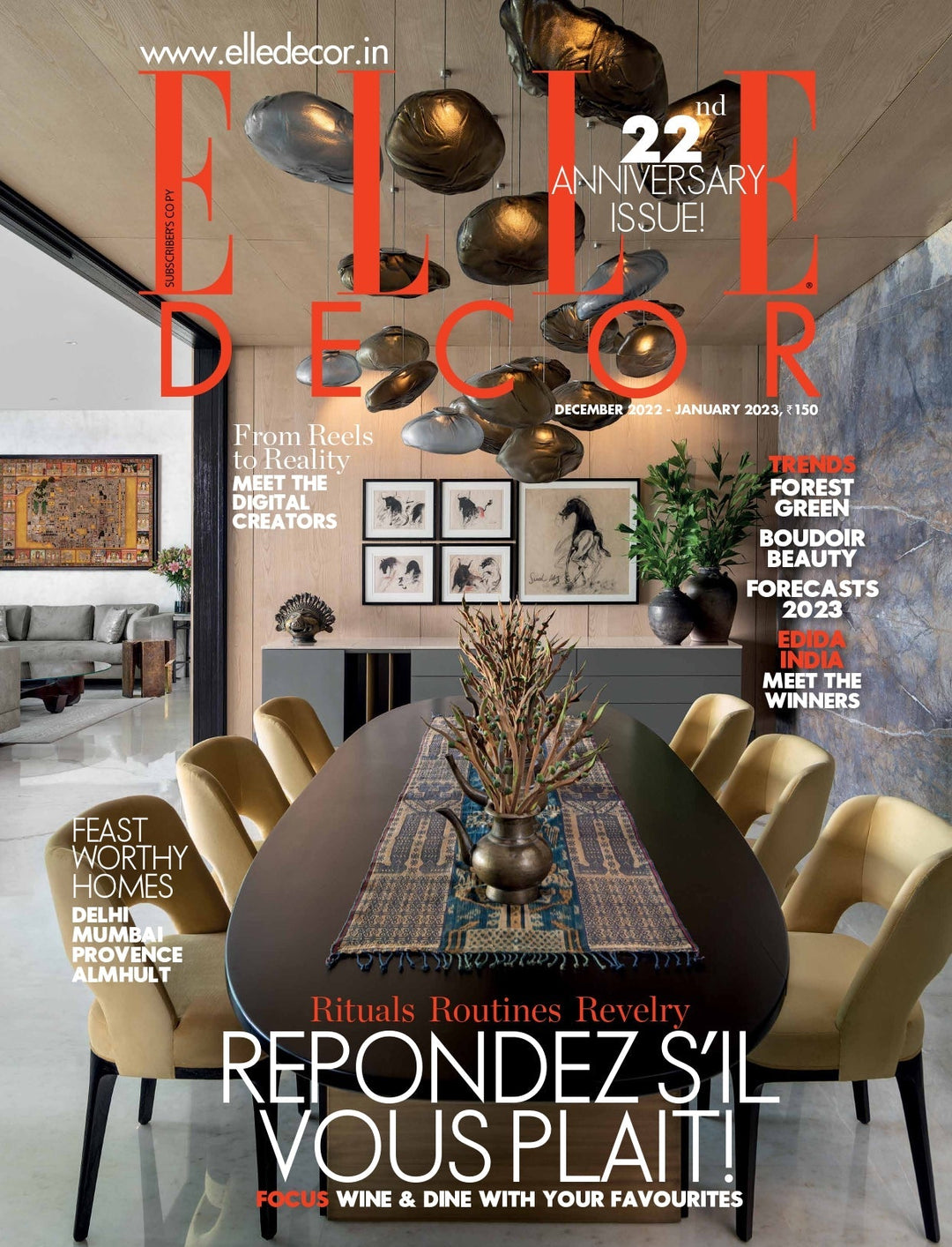 Our Vintage Bhuta mask of Jumadi in ELLE Decor's Anniversary Issue