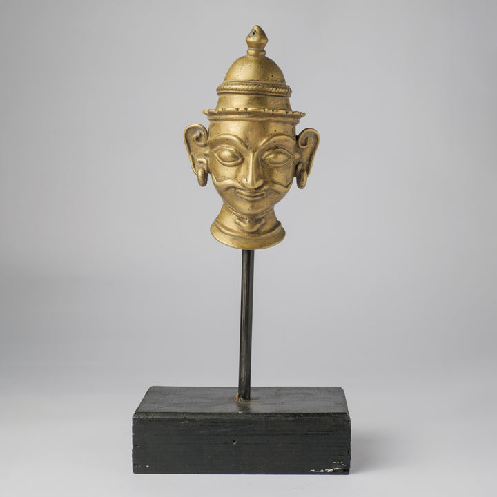 Vintage Brass Khandoba/Shiva Mukhakriti(Mask)