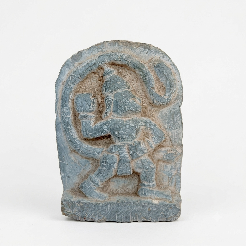 Vintage Hanuman - Relief work on stone