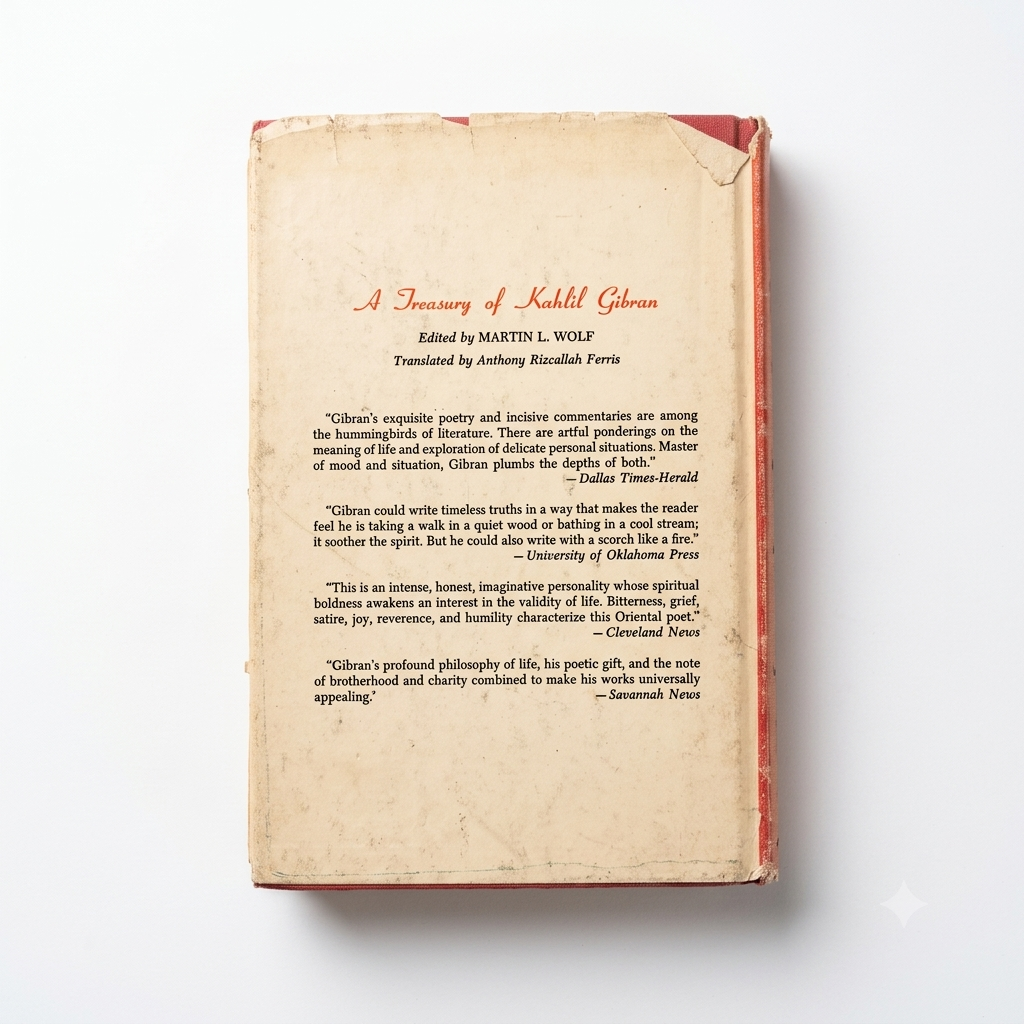 A Second Treasury of Kahlil Gibran | 1962 Hardcover Edition