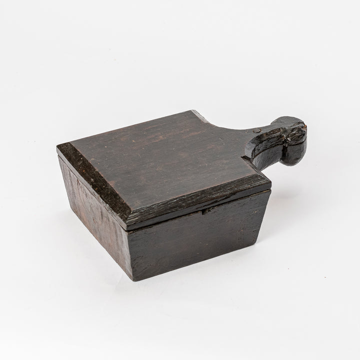 Vintage Wooden Spice Box with Sliding Lid