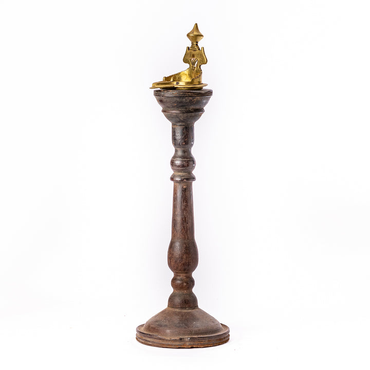 Vintage Wooden Lamp Stand