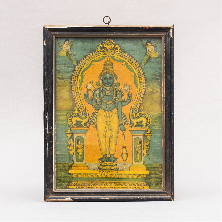Vintage Vishnu Chromolithograph