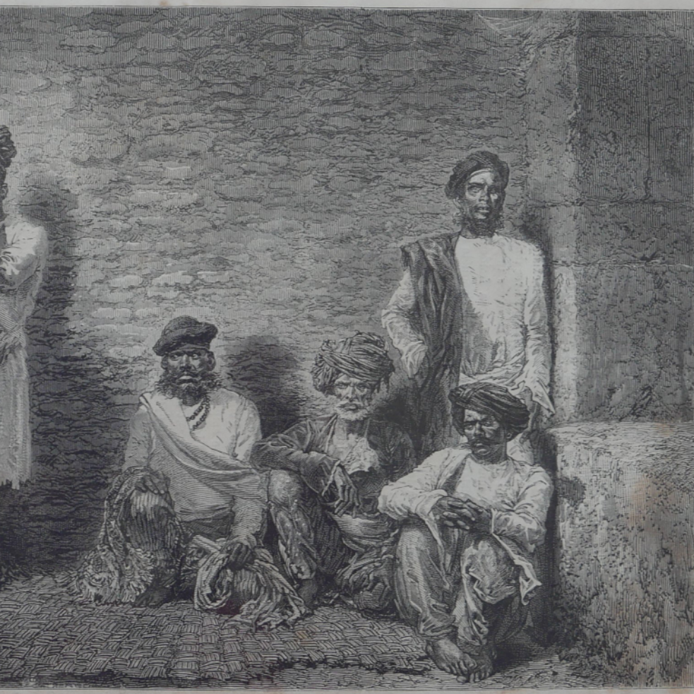 Vintage Woodcut Engraving - Thugs of Aurangabad