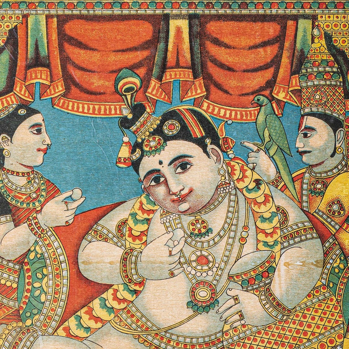 Vintage RRV Chromolithograph - Balakrishna