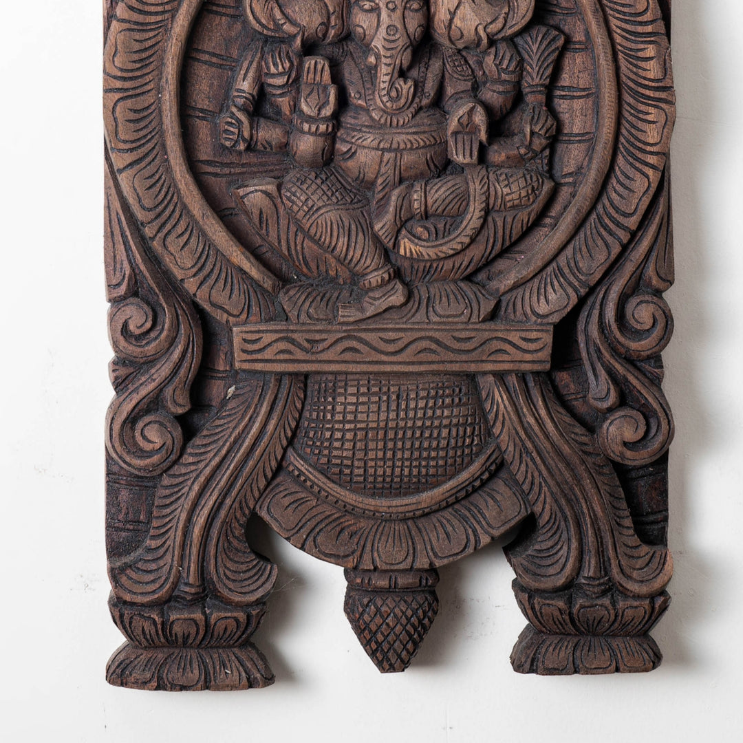Handcrafted Trimukhi Ganesha Panel