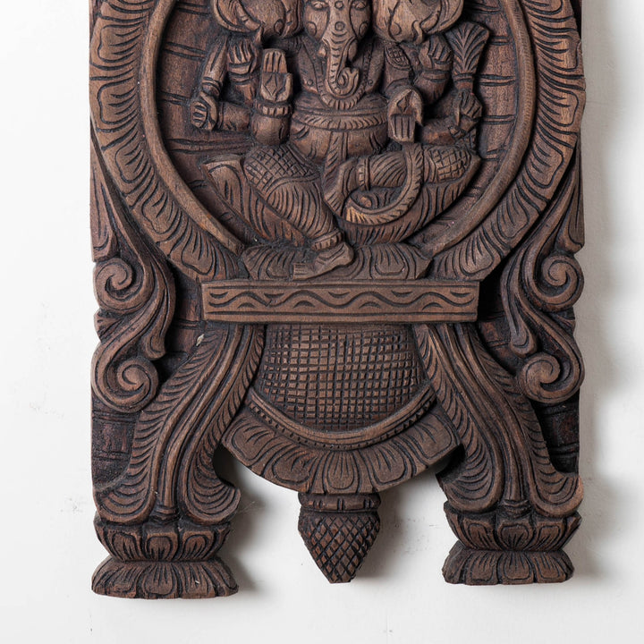 Handcrafted Trimukhi Ganesha Panel