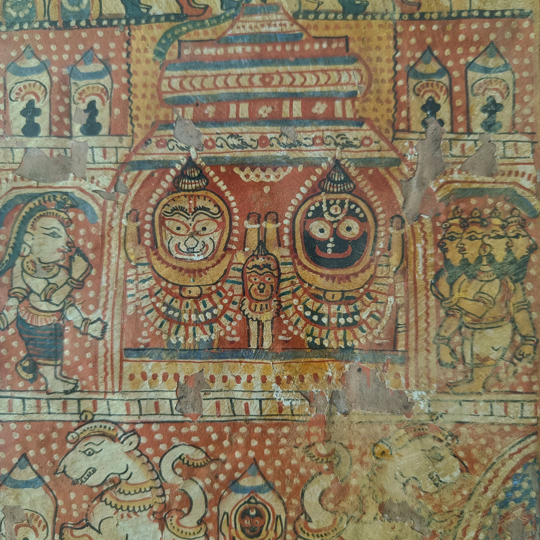 Vintage Painting - Jagannath Trio and Others
