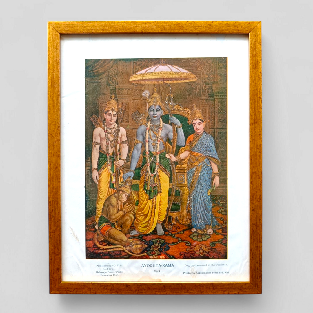 Vintage Embellished Print - Ayodhya Rama