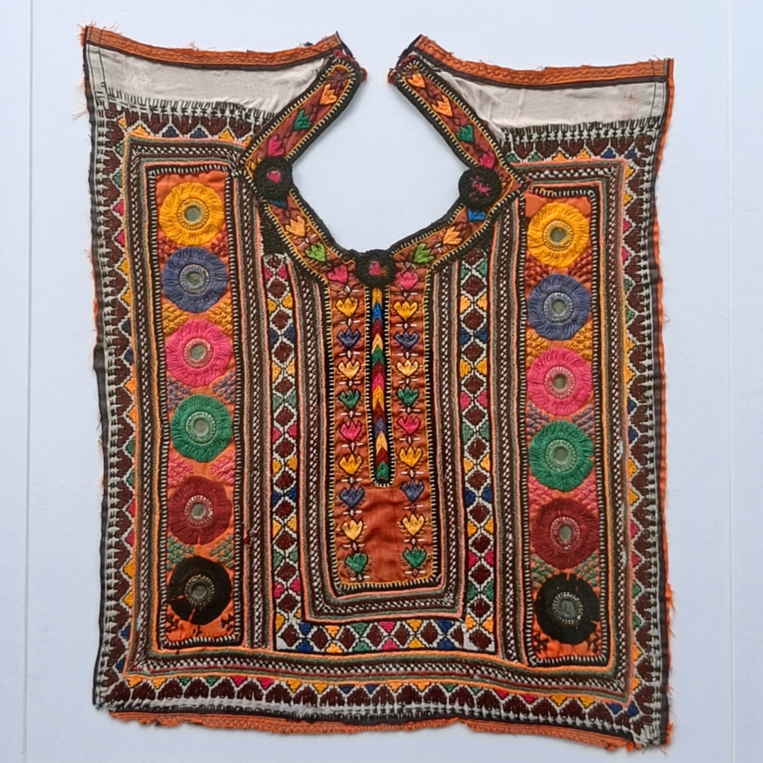 Vintage Kutchhi Yoke (Framed Textile Panel)