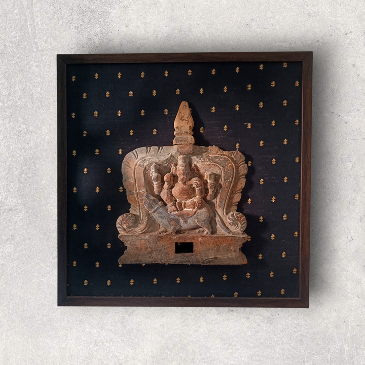Antique Wooden Ganesha Panel – 19th Century | Ritual Kavadi Remnant