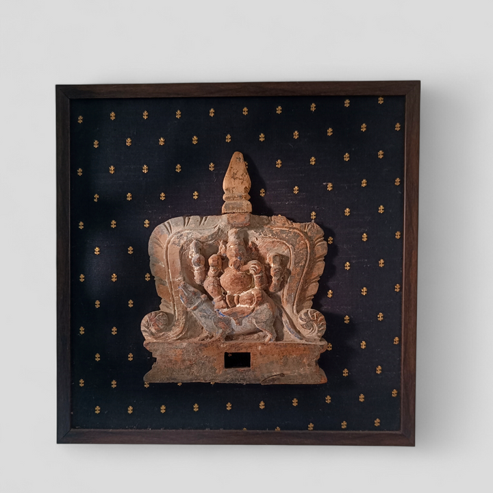 Antique Wooden Ganesha Panel – 19th Century | Ritual Kavadi Remnant