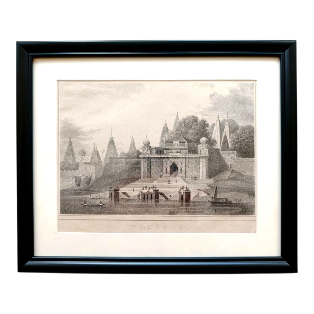 Vintage Steel Cut Engraving - Benares