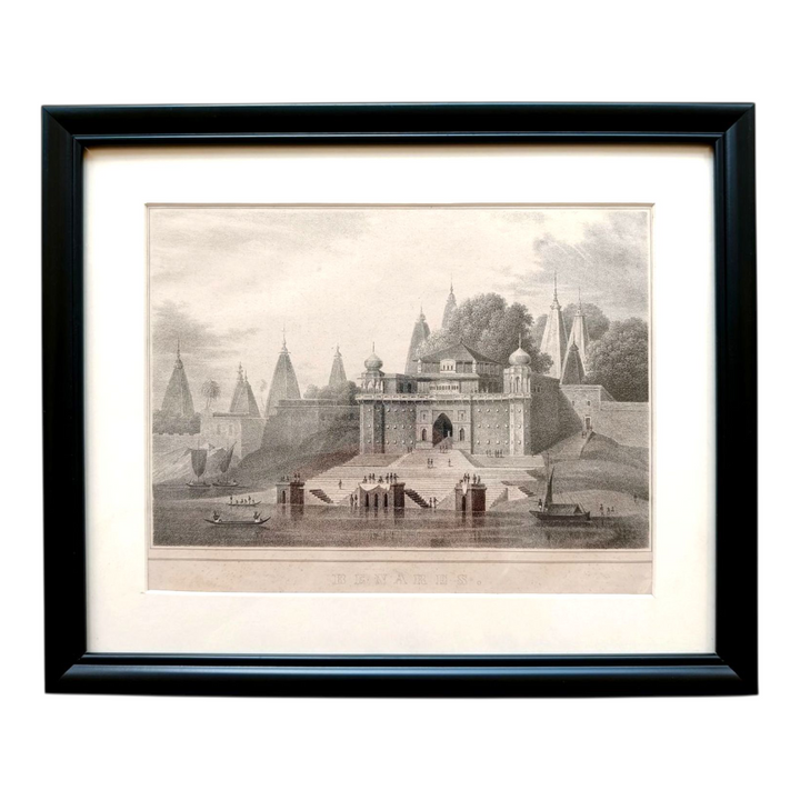 Vintage Steel Cut Engraving - Benares
