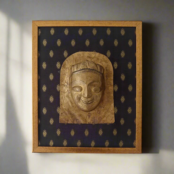 Vintage Mohra Mask on Brocade