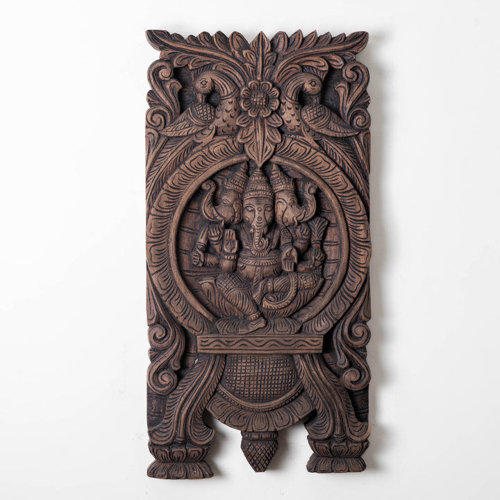 Handcrafted Trimukhi Ganesha Panel