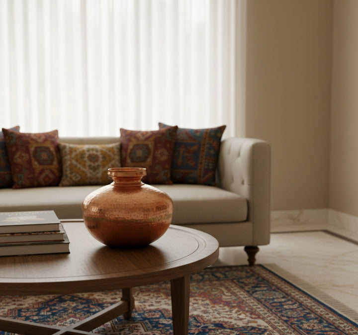 Vintage Hand Beaten Copper Pot