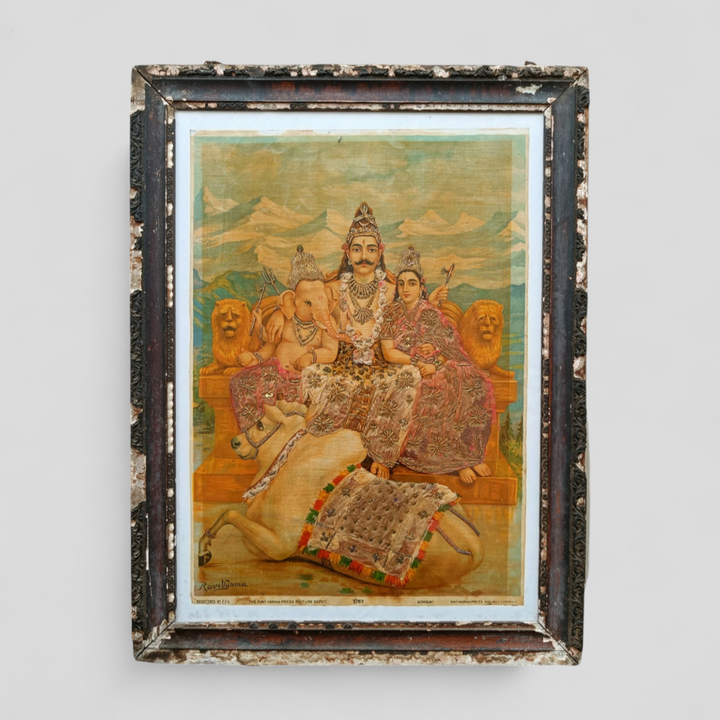 Vintage Ravi Varma Chromolithograph - Shankar