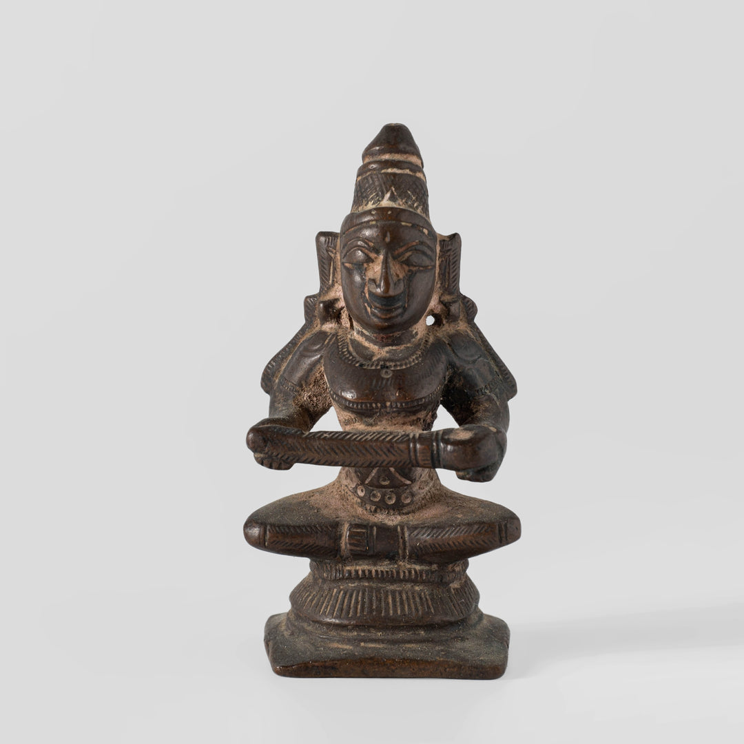 Vintage Copper Statuette of Goddess Annapurna