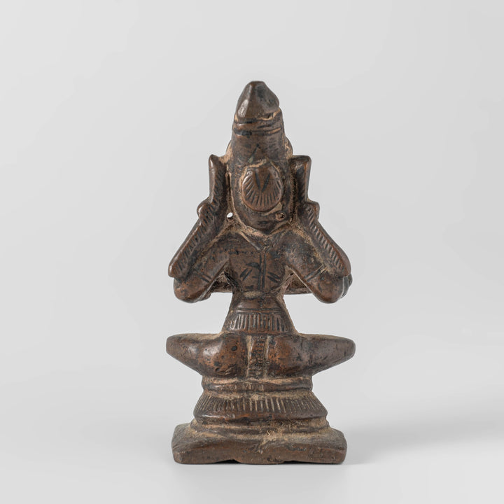 Vintage Copper Statuette of Goddess Annapurna