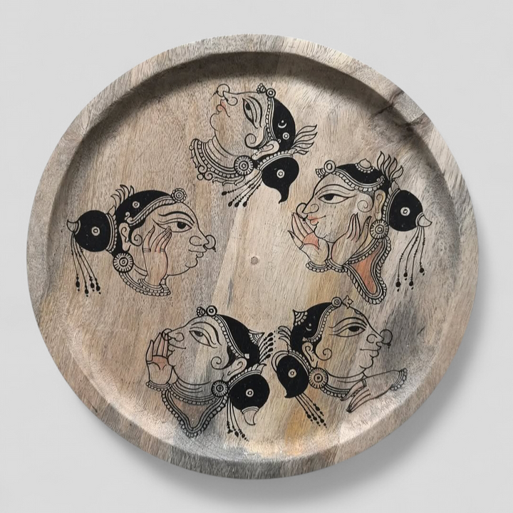 Handpainted Wooden Wall Plate - Women of Kalinga