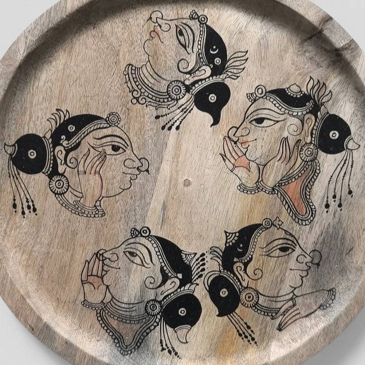 Handpainted Wooden Wall Plate - Women of Kalinga