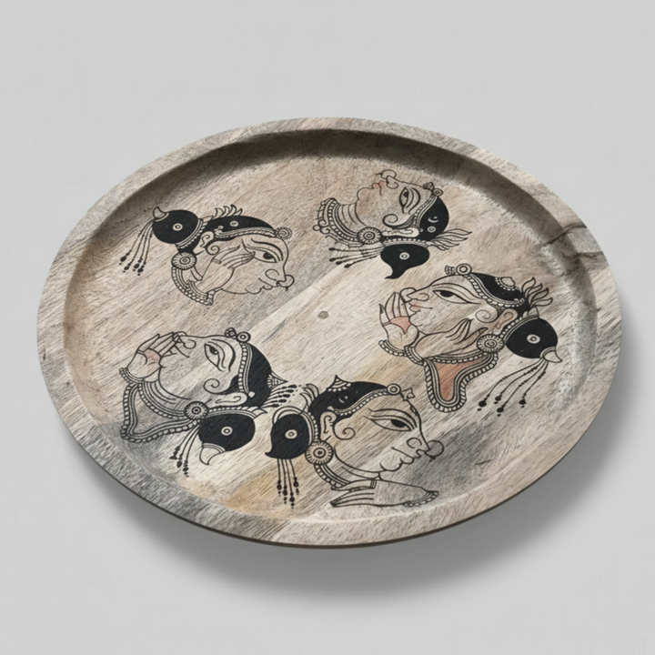 Handpainted Wooden Wall Plate - Women of Kalinga