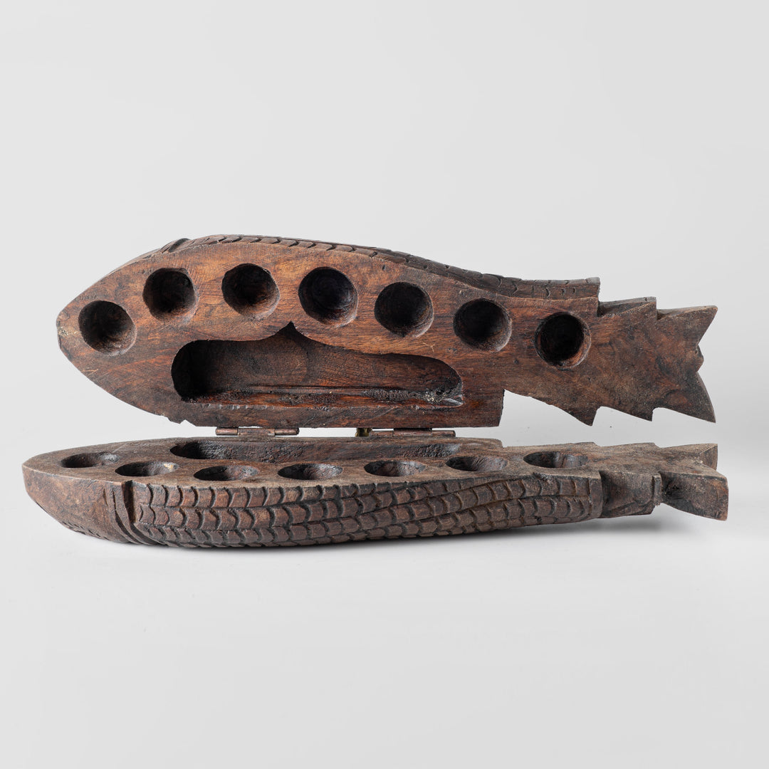 Handcrafted Pallanguzhi Board | Traditional Indian Mancala Game