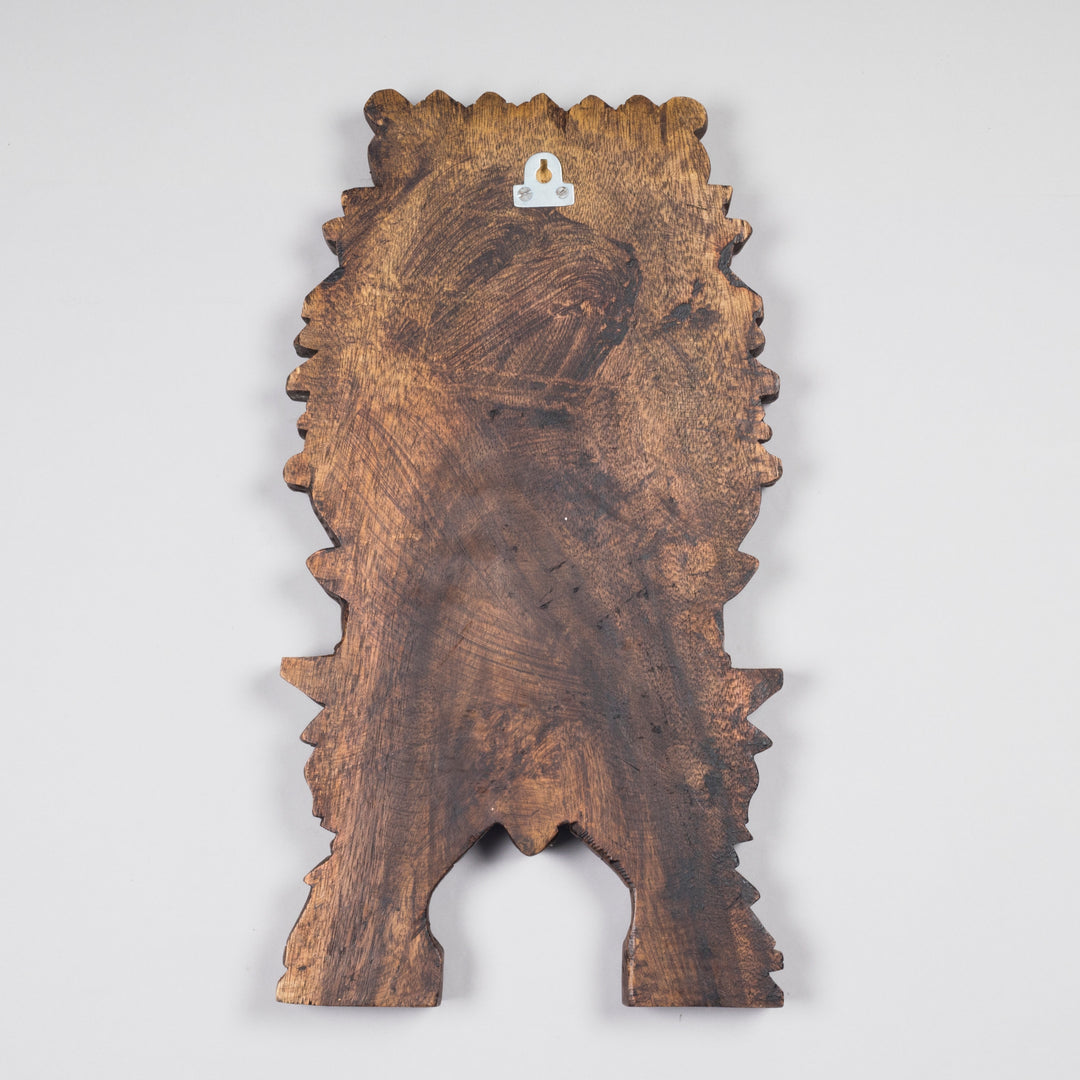 Handcarved Wooden Kavadi Panel with Goddess Saraswati | Traditional South Indian Devotional Art