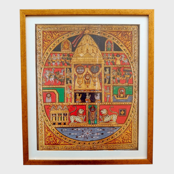 Jagannatha Temple - Tanjore style art print