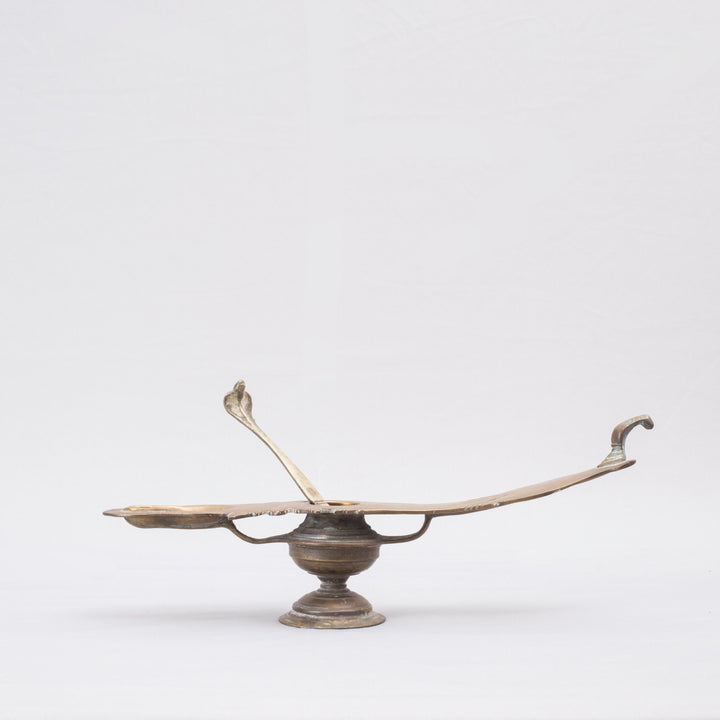 Vintage Changalvattam Brass Lamp