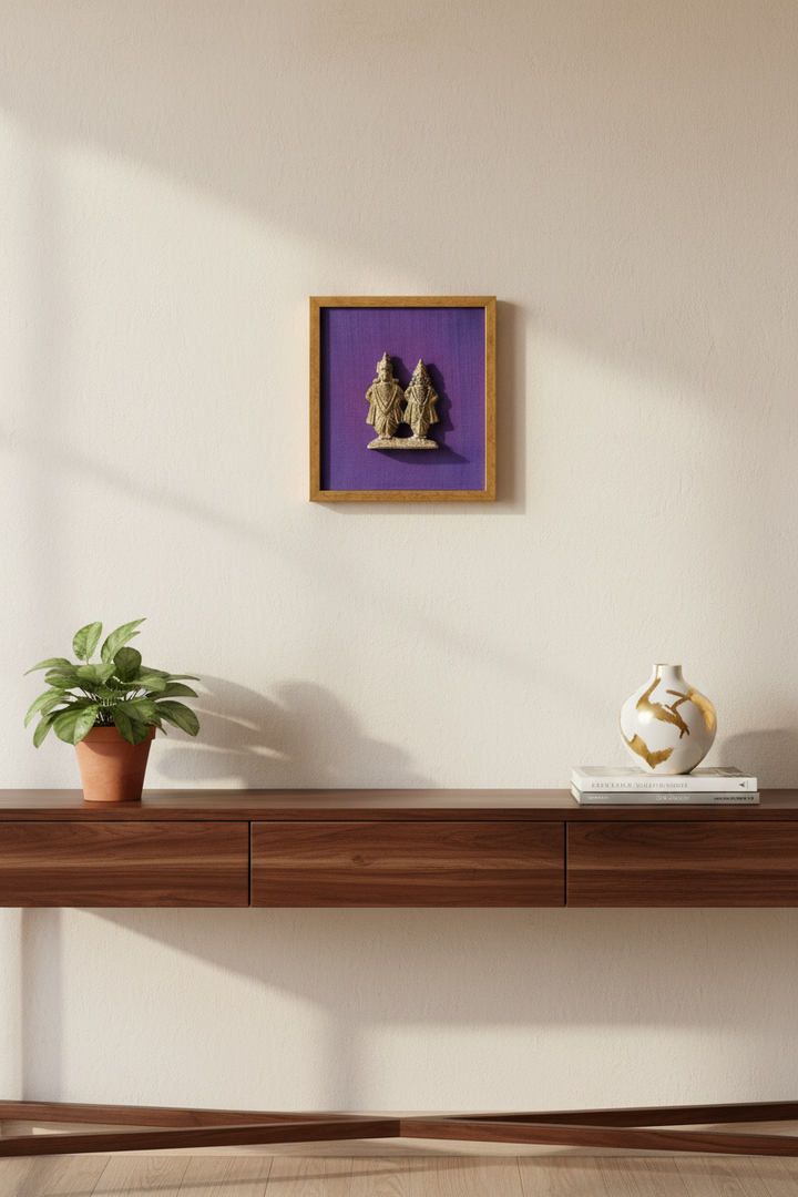 Vintage Vitthala–Rukmini Brass Statuette | Maharashtra | Pandharpur Tradition
