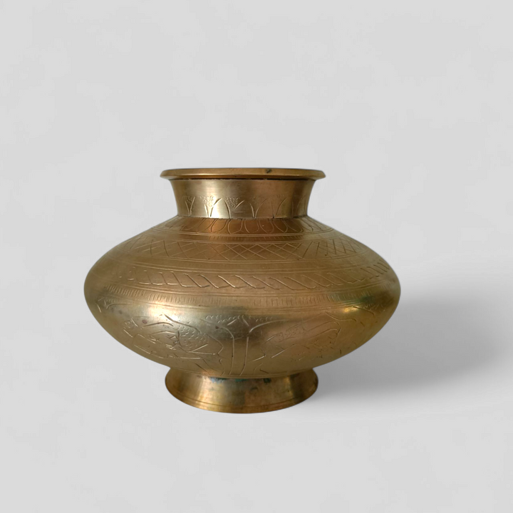 Vintage Engraved Pot