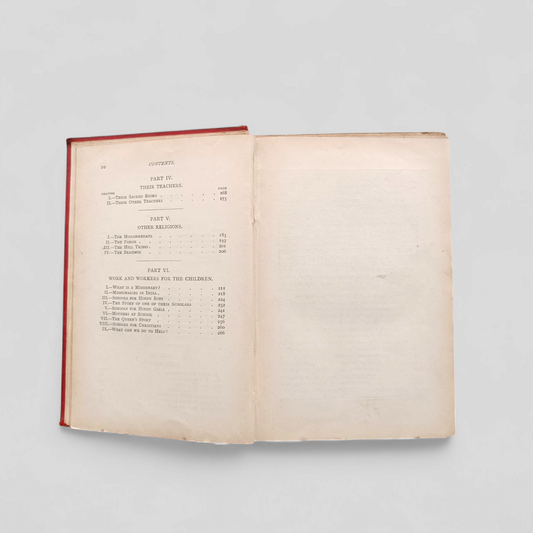 Vintage Hardcover Book - The Children of India (1891 edition)