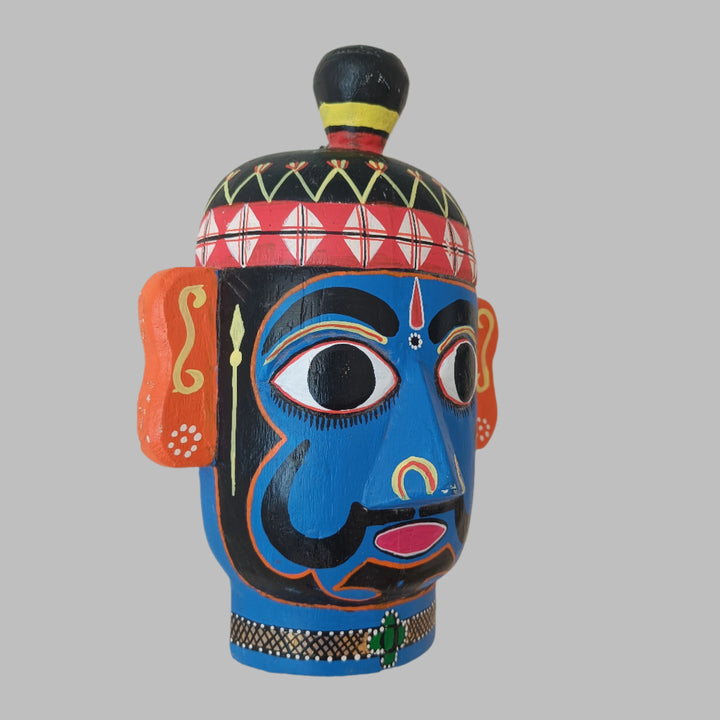 Handcrafted Folk Mask - Anabothanayaka (Blue)