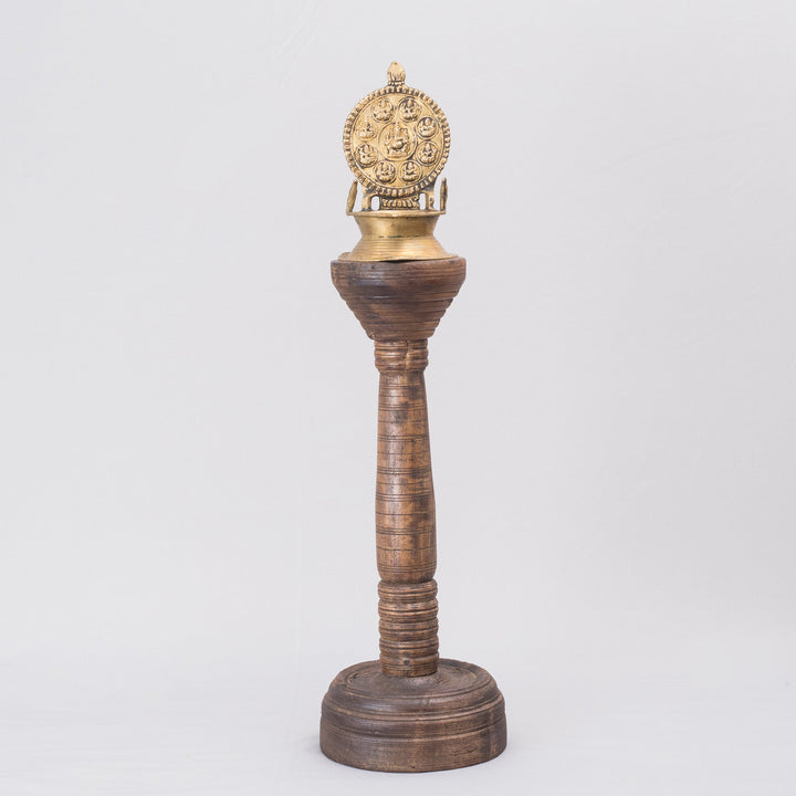 Vintage Wooden Lamp Stand