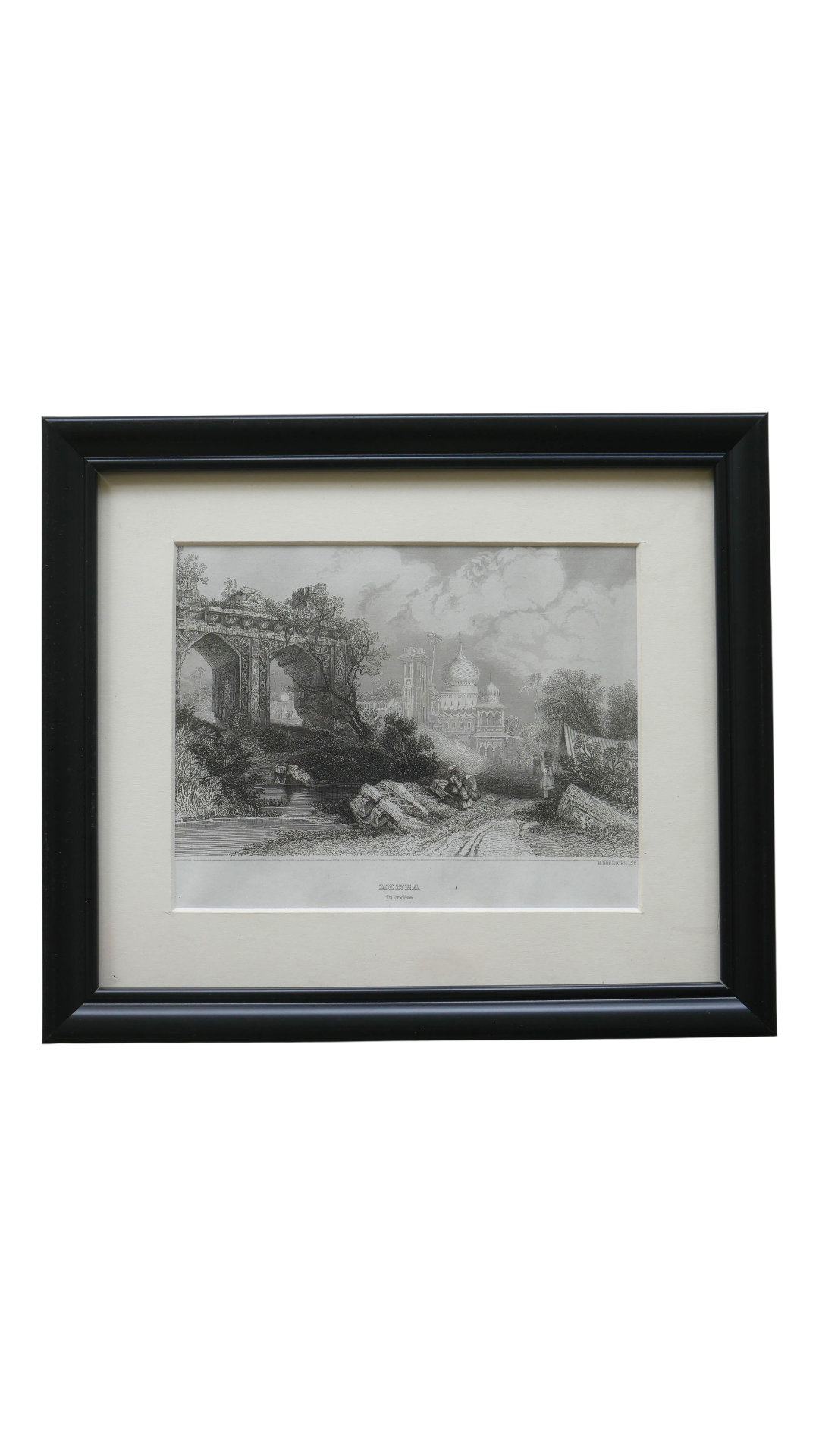 Antique Steel cut Engraving - Monea or Maner(in Bihar)