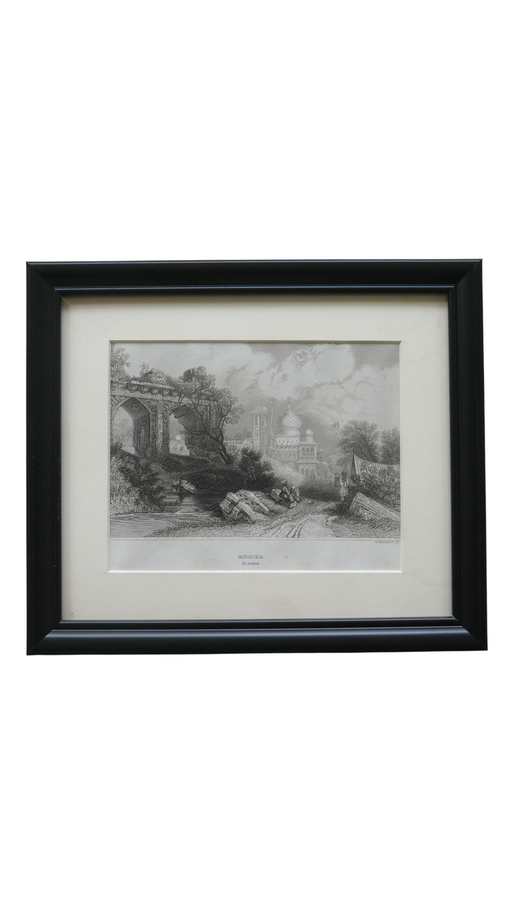 Antique Steel cut Engraving - Monea or Maner(in Bihar)