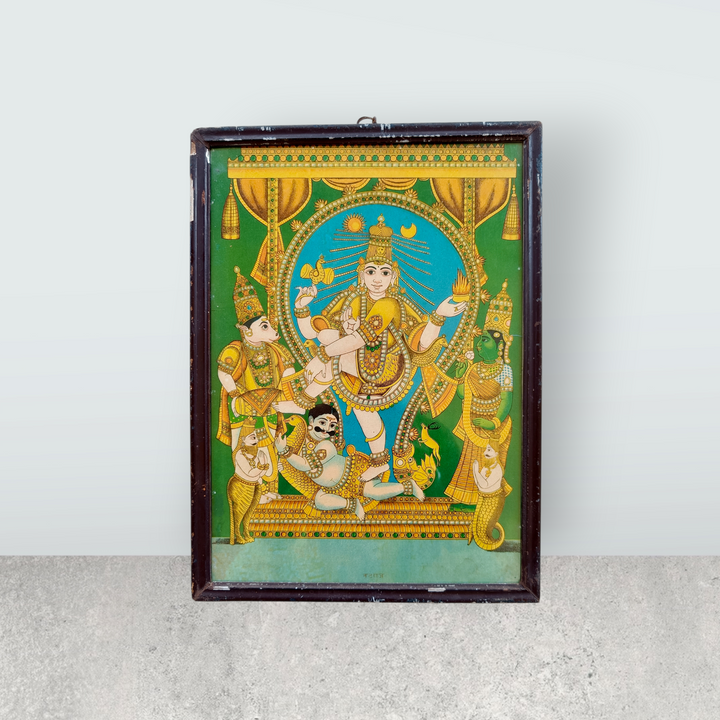 Vintage Ravi Varma Chromolithograph - Nataraja