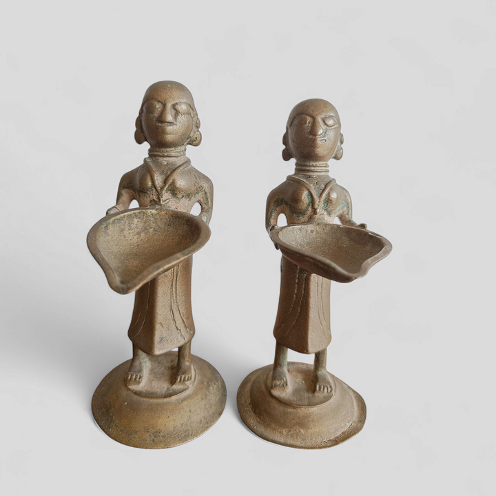 Pair of vintage Deepalakshmi Lamps