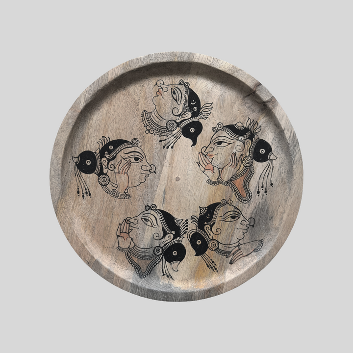Handpainted Wooden Wall Plate - Women of Kalinga