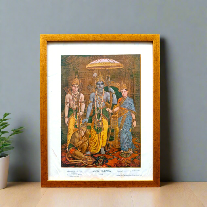 Vintage Embellished Print - Ayodhya Rama