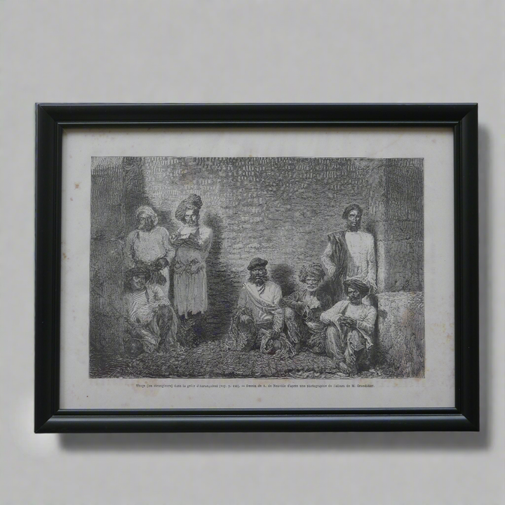 Vintage Woodcut Engraving - Thugs of Aurangabad