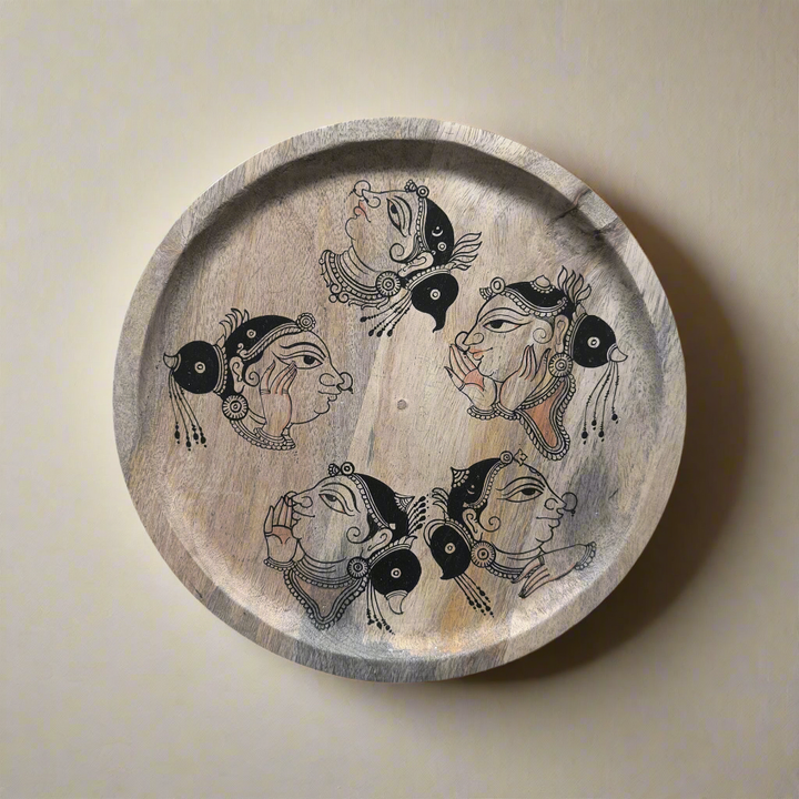 Handpainted Wooden Wall Plate - Women of Kalinga