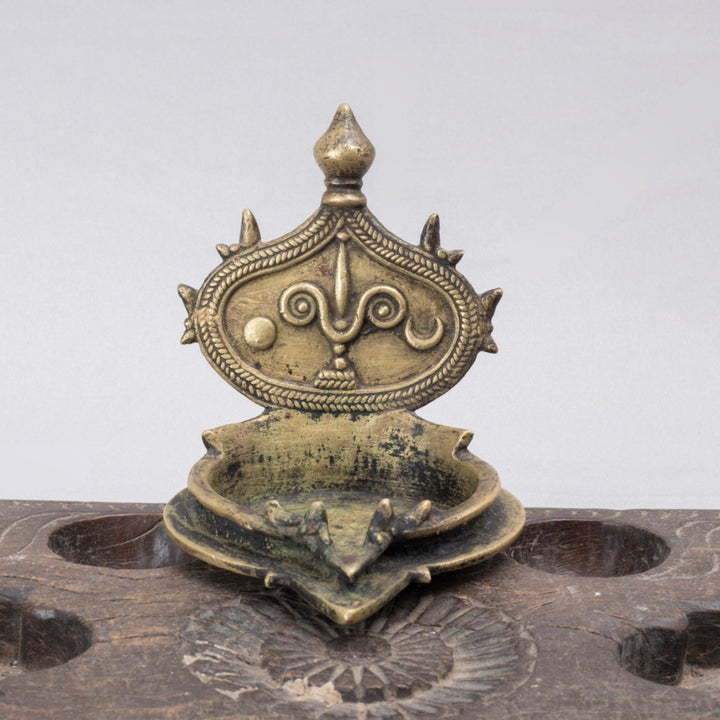 Vintage Brass Vishnu Lamp