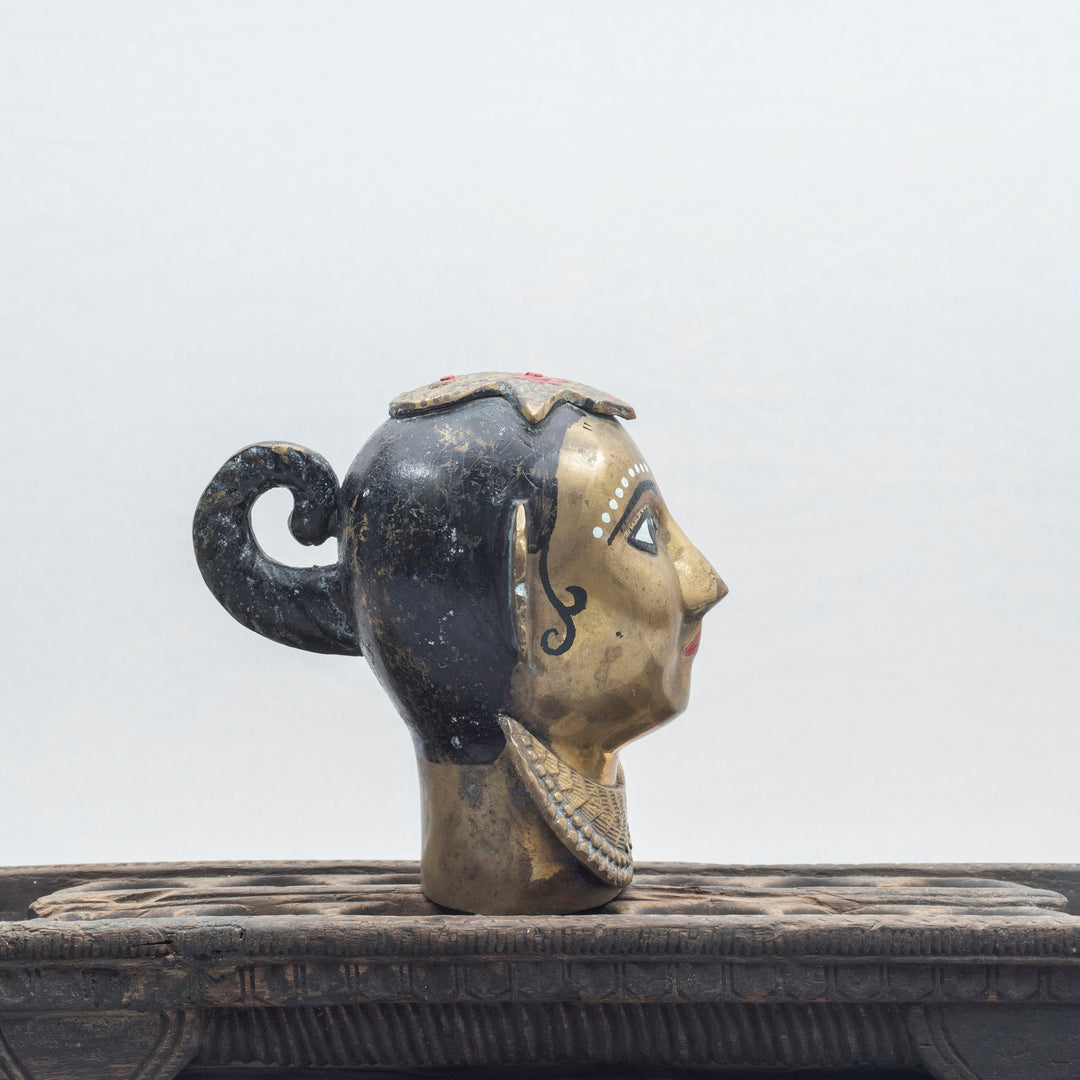 Vintage Brass Gauri Head
