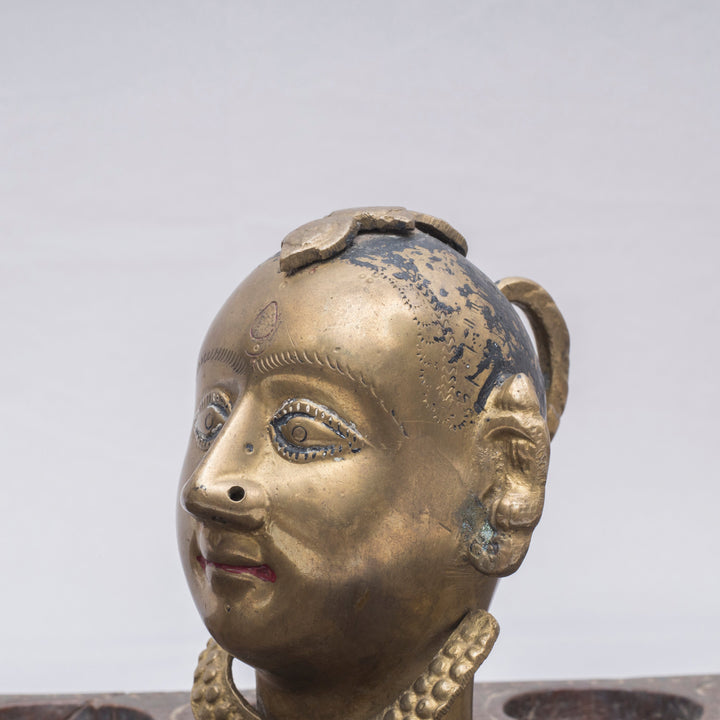 Vintage Brass Gauri Head
