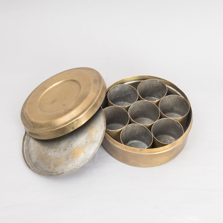 Vintage Brass Spice Box