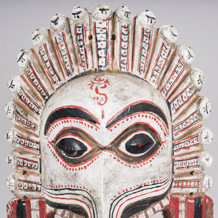 Vintage Wooden Thira Mask
