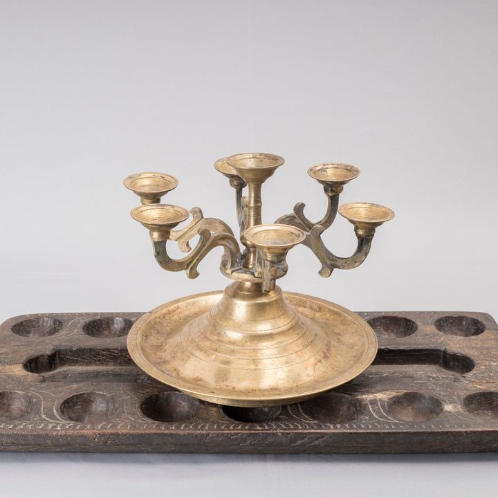 Vintage Brass Circular Saptarti Lamp